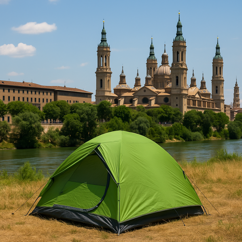 acampada libre en Zaragoza