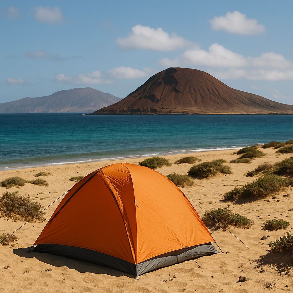 acampada libre en La Graciosa